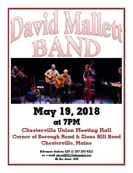 David Mallet. May 19th. 7 PM